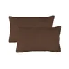 Kissenbezug 2er Set 40x60 cm Braun Dekokissen Kissenhülle Produktbild-Vorschau 1