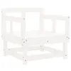 vidaXL 8-tlg. Garten-Lounge-Set Weiß Massivholz Kiefer Produktbild-Vorschau 5