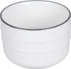 Nostalgie Retro Porzellan Schale 8 cm Cremeweiß mit grauem Produktbild-Vorschau 1