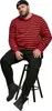 Urban Classics - Regular Stripe Longsleeve rot - L Produktbild-Vorschau 6