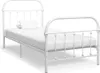 vidaXL Cadre de lit blanc métal 100 × 200 cm Voir les images du produit 6