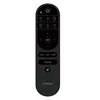 A black remote control for a sound system is shown against a white background. Produktbild-Vorschau