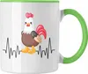 Trendation - Huhn Hühner Herzschlag Tasse Geschenk für Produktbild-Vorschau 1