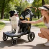 WISFOR, passeggino pieghevole per cani, carrello per cani, Anteprima dell’immagine prodotto 13