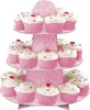 Cupcake Ständer Rosa 3-stöckig 34 cm - Einheitsgröße Produktbild-Vorschau 1