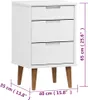 vidaXL Nachttisch MOLDE Weiß 40x35x65 cm Massivholz Kiefer Produktbild-Vorschau 8