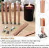 50 Stück Holz Kerze Dochte mit Eisenständer,13cm Produktbild-Vorschau 5