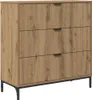 vidaXL Artisan dubový příborník 79,5 x 33 x 82 cm Materiál Náhled obrázku produktu 2