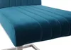 A close-up view of a teal-blue upholstered chair seat with a ribbed texture. Anteprima dell’immagine prodotto