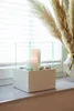 VIVANNO Windlicht Fiberglas CANDELITA Rechteckig, Weiß matt Produktbild-Vorschau 5