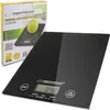 A black digital kitchen scale is shown next to its packaging. Náhľad obrázku produktu