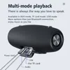 A black portable speaker with various input ports labeled. Produktbild-Vorschau