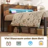 COSTWAY Postel 200x140cm, plošinová postel s LED Náhled obrázku produktu 7
