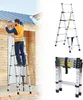 Jayseuw Alu Teleskopleiter 1.4m+1.7m Klappleiter Stehleiter Produktbild-Vorschau 8
