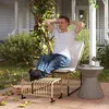 Fauteuil de détente Outsunny en rotin avec repose-pieds, Voir les images du produit 2