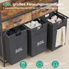 Mondeer Wäschesammler 150L mit 3 Fächern, Verstellbaren Produktbild-Vorschau 6