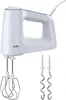 A white Braun hand mixer with two sets of beaters against a white background. Produktbild-Vorschau