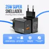 Strex USB Oplader 25W - Snellader met USB-A & USB-C - GaN - Productafbeelding-voorbeeld 2