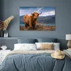 MuchoWow® Poster Schottisches Hochlandrind - Berg - Wasser Produktbild-Vorschau 4
