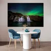 MuchoWow® Poster Nordlicht - Wasserfall - Island - Natur Produktbild-Vorschau 5