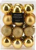 24 x kleine Weihnachtskugeln aus Kunststoff zum Hängen - Produktbild-Vorschau 1