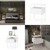 A collage of images showing a white nightstand in different settings and angles. Náhled obrázku produktu