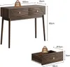 Schreibtisch Walnuss 100x35x80 cm Century Modern Produktbild-Vorschau 10