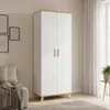 Szafa 80 cm OSLO Biała Mat / Dąb Wotan 2 Drzwi Pojemna Podgląd zdjęcia produktu 3