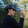 Buffalo Bill Herren Damen Western Cowboy Leder Hut in Braun Produktbild-Vorschau 6