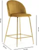 Set de 2 tabourets intérieurs en velours rembourré avec Voir les images du produit 3