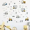 Wandsticker,Bagger Kran Muldenkipper Baum Wandaufkleber Produktbild-Vorschau 2
