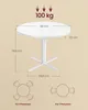 A diagram showing the dimensions and seating capacity of a round table. Produktbild-Vorschau