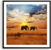Gerahmtes Poster - Schwarzer Rahmen - Elefanten Safari Produktbild-Vorschau 1