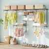 GOPLUS Wandmontierter Kleiderständer, 122-244 cm Produktbild-Vorschau 2