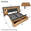 Merax Polsterbett Doppelbett 160x200 mit Nachttisch, Produktbild-Vorschau 7