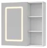 UnboxG Armoire miroir de salle de bain blanche, 60,2 x 60,2 Voir les images du produit 13