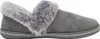 A side view of a gray slipper with faux fur trim. Produktbild-Vorschau