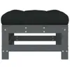 vidaXL Gartenhocker mit Kissen 2 Stk. Grau Massivholz Produktbild-Vorschau 4
