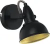 FLAIR Wandspot 1-flammig H 20,7 cm schwarz/matt/gold Produktbild-Vorschau 1