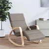 houpací křeslo vidaXL Taupe Fabric Náhled obrázku produktu 2