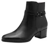 Stiefelette Mit Absatz aus Leder Produktbild-Vorschau 3