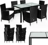 CASARIA Gartenmöbel Set 6-Sitzer, Polyrattan Schwarz-Creme, Produktbild-Vorschau 9