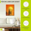 ARTland Leinwandbild Sonnenuntergang mit Schilf Größe: Produktbild-Vorschau 2