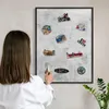 Magnettafel 80x60 cm mit schwarzem Rahmen - Magnetische Produktbild-Vorschau 2