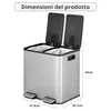 Vidacharmy 30L Doppio cestino per la raccolta differenziata Anteprima dell’immagine prodotto 2