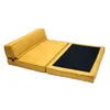Miliboo - 2-Sitzer Schlafsofa in senfgelbem Stoff mit Produktbild-Vorschau 4