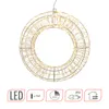 LED-metaalkrans zilver met 960 LED's in warm wit - 36 cm - Productafbeelding-voorbeeld 3