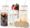 UISEBRT 6er Set 550ml Trinkgläser mit Deckel und Strohhalm Produktbild-Vorschau 1