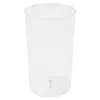 A clear plastic cup with markings on the side. Náhled obrázku produktu
