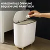 Eckiger Abfalleimer mit Deckel, Pop-Up, PP Material – Produktbild-Vorschau 5